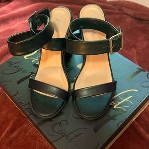 Black JustFab Chunky Heels